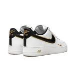 Nike Air Force 1 '07 LV8 'Double Swoosh' - White-Black-Gold - Image 2