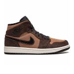 Nike Air Jordan 1 Mid SE "Earth Tone" - "Dark Chocolate" Sneakers
