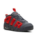 Nike Air More Uptempo " Dark Grey/Metallic Silver/Light Crimson" Sneakers - Image 5